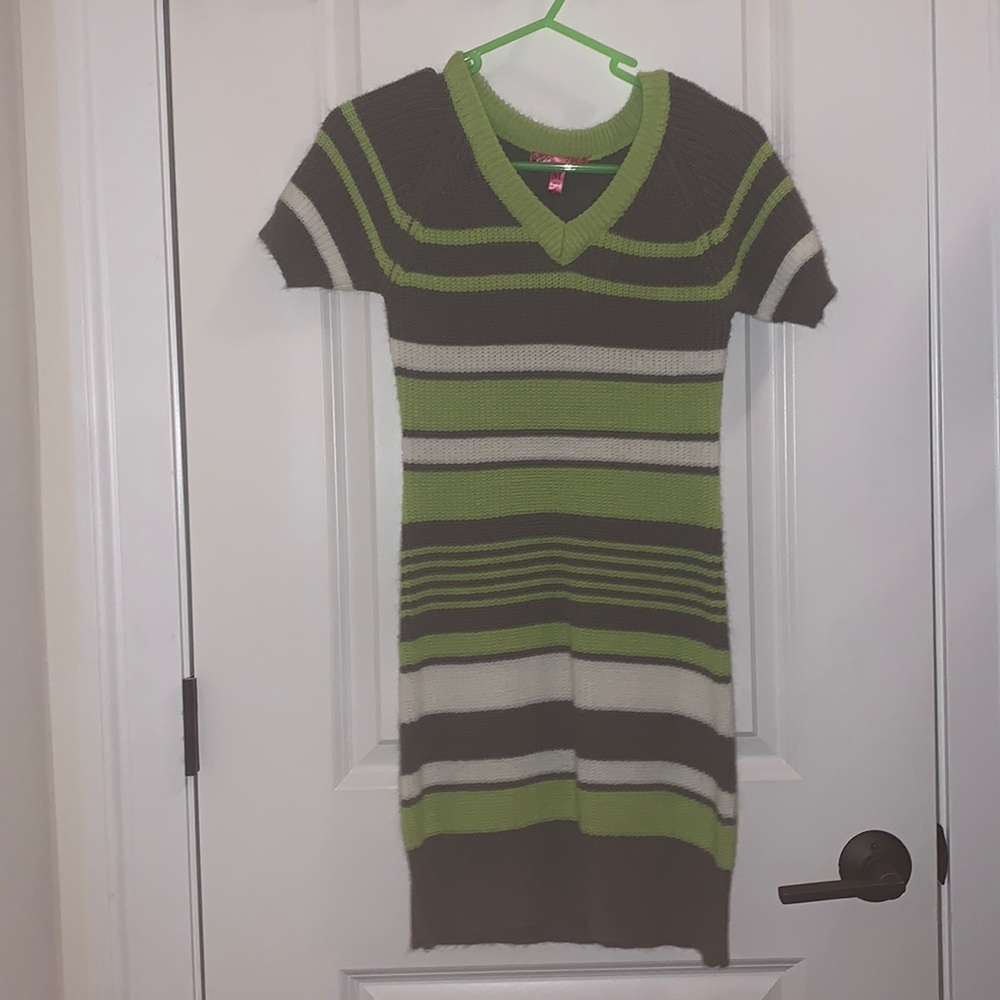 GIRLS 10/12 SHORT SLEEVE SWEATER DRESS